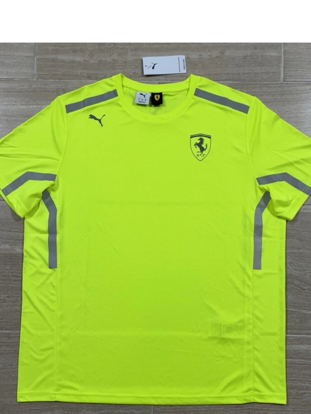 PUMA x Scuderia Ferrari Team Set Up mens T-Shirt Sz. XL F1 ‘Yellow Alert’ NWT